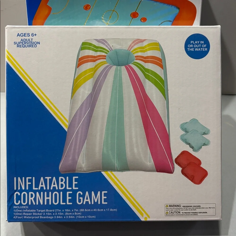 floating pool Toys Inflatable table Hockey and Cornhole Game Set outdoor fun